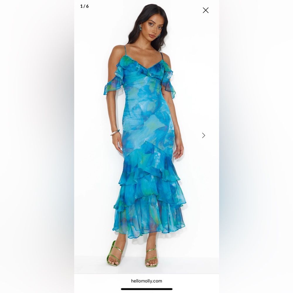 Hello Molly Vibrant Blue Midi Dress